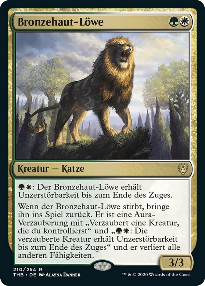 Bronzehaut-Löwe