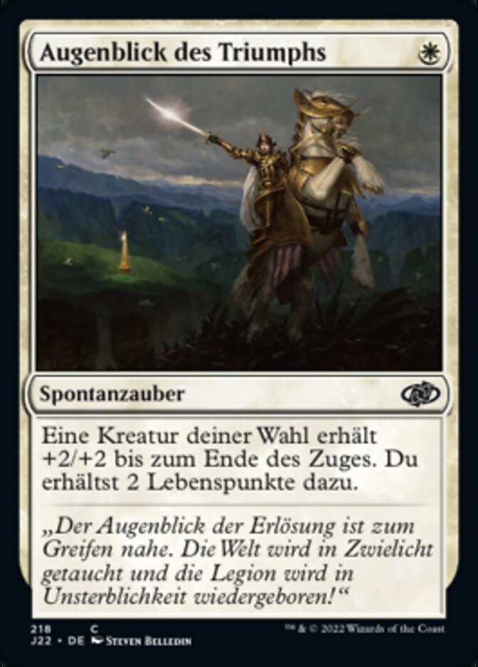Augenblick des Triumphs