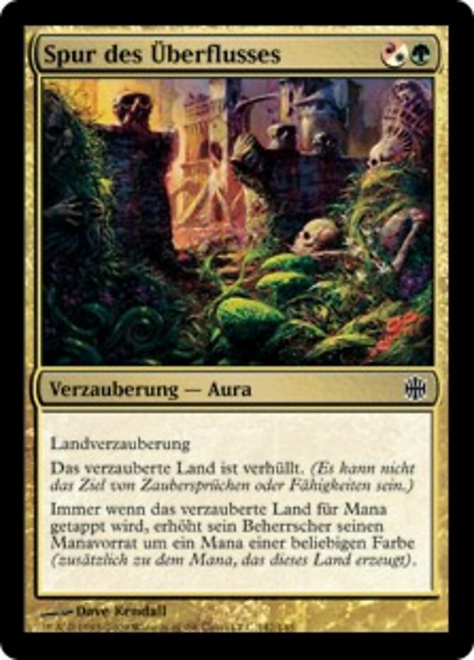 Spur des Überflusses