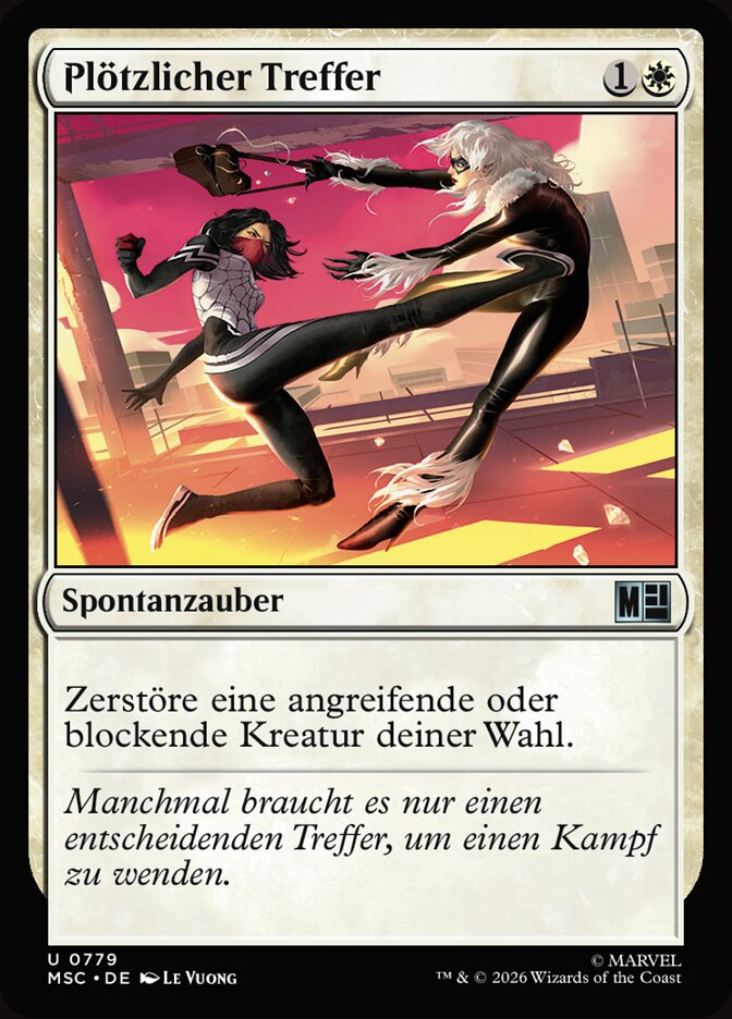 Plötzlicher Treffer