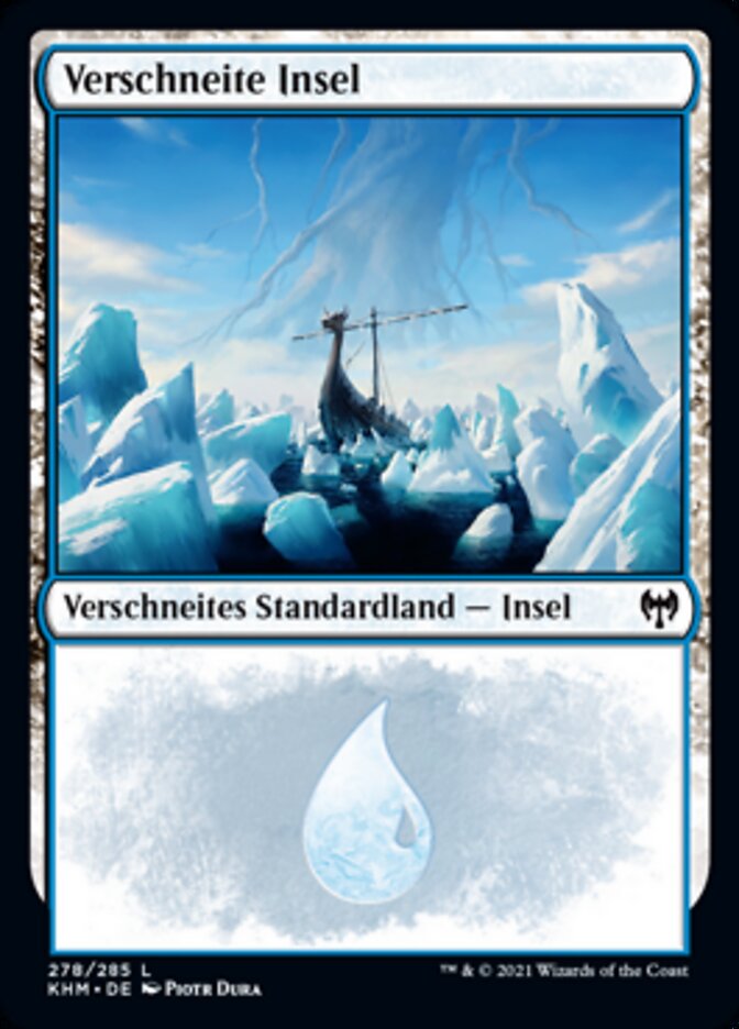 Verschneite Insel