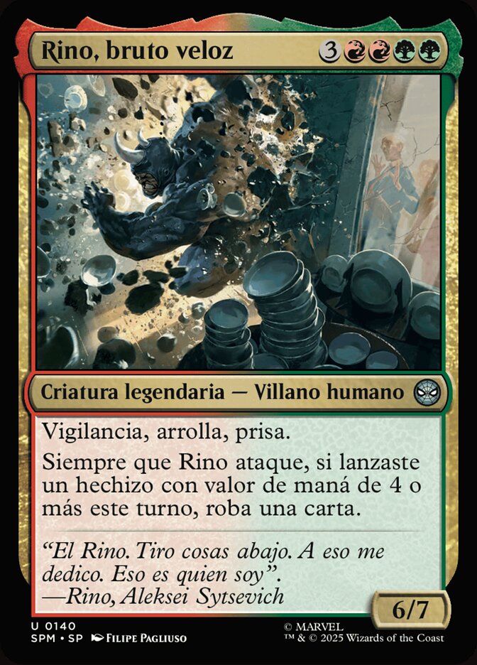 Rino, bruto veloz