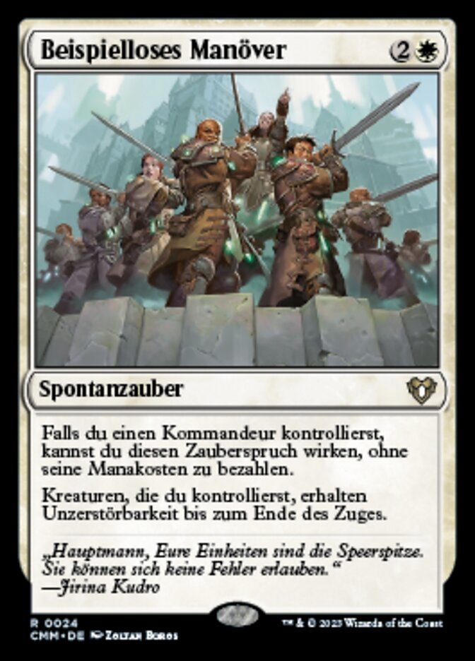 Beispielloses Manöver
