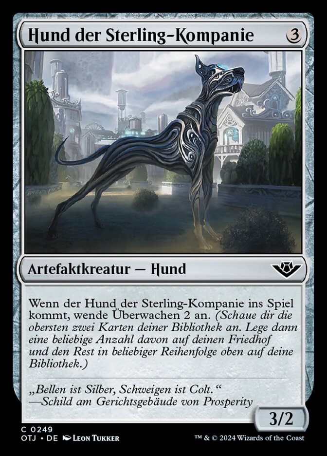 Hund der Sterling-Kompanie