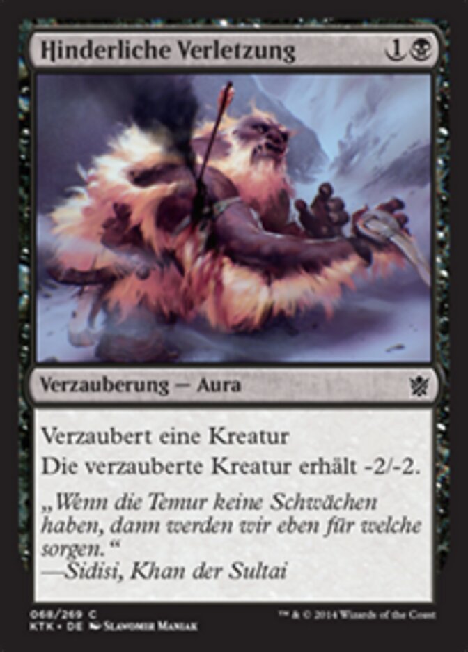 Hinderliche Verletzung