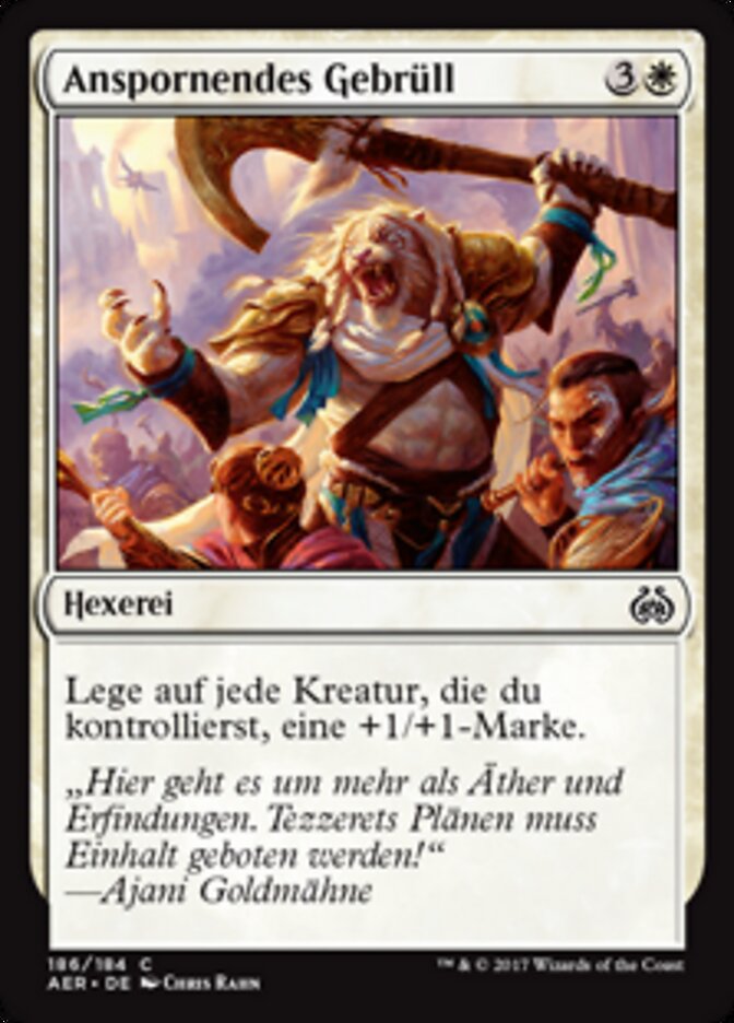 Anspornendes Gebrüll