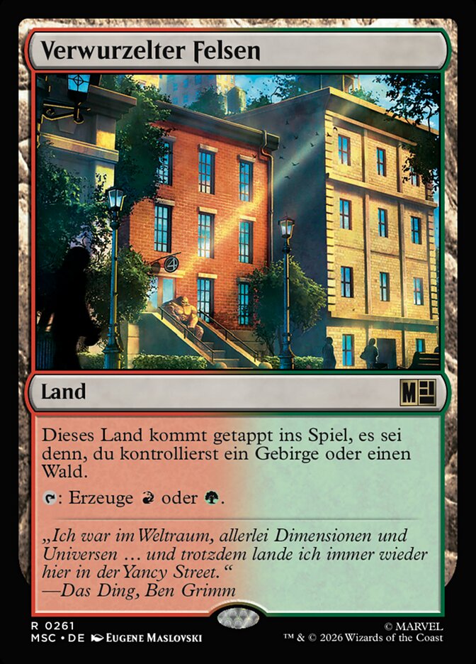 Verwurzelter Felsen