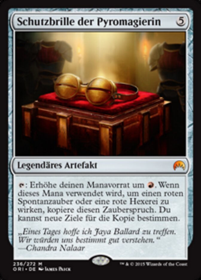 Schutzbrille der Pyromagierin