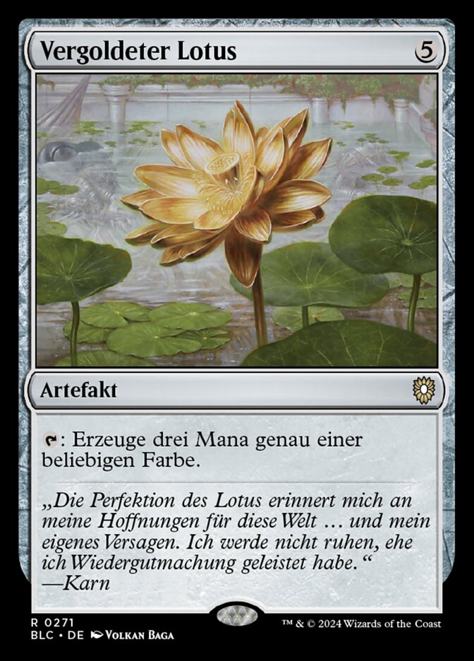 Vergoldeter Lotus