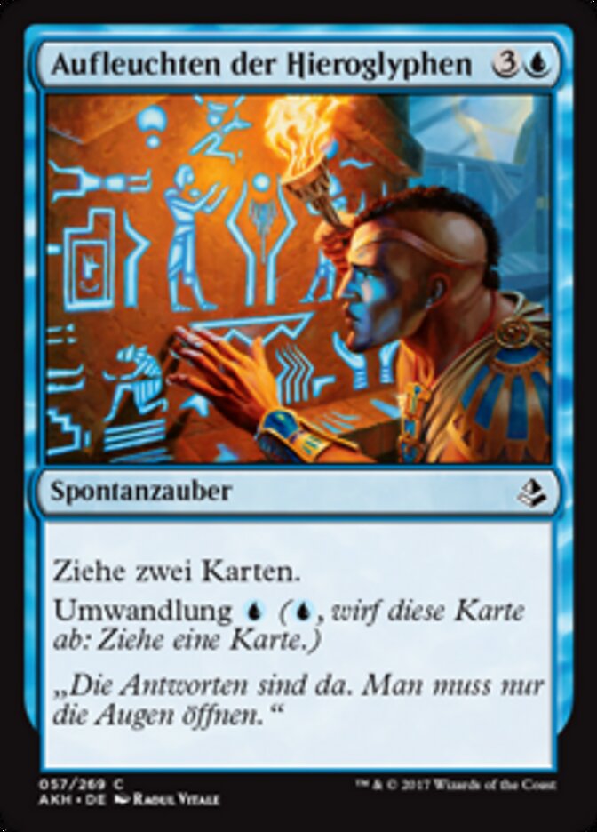 Aufleuchten der Hieroglyphen
