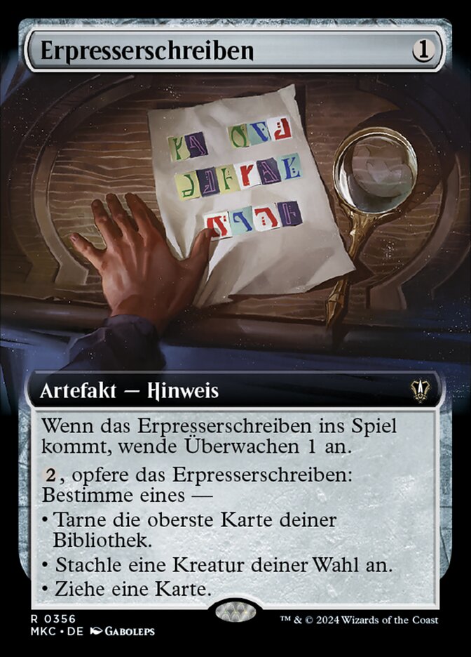 Erpresserschreiben