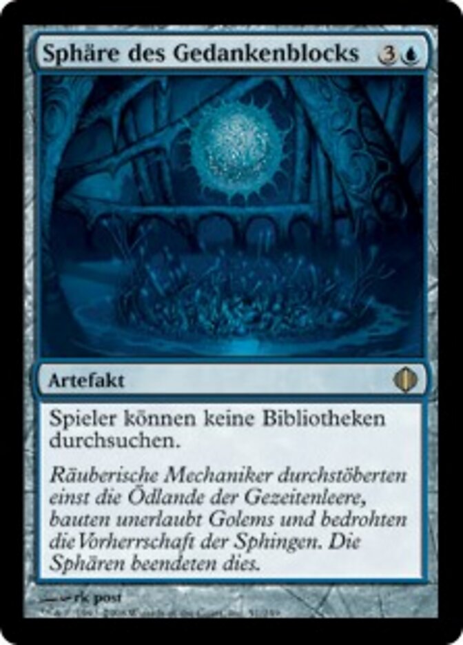 Sphäre des Gedankenblocks