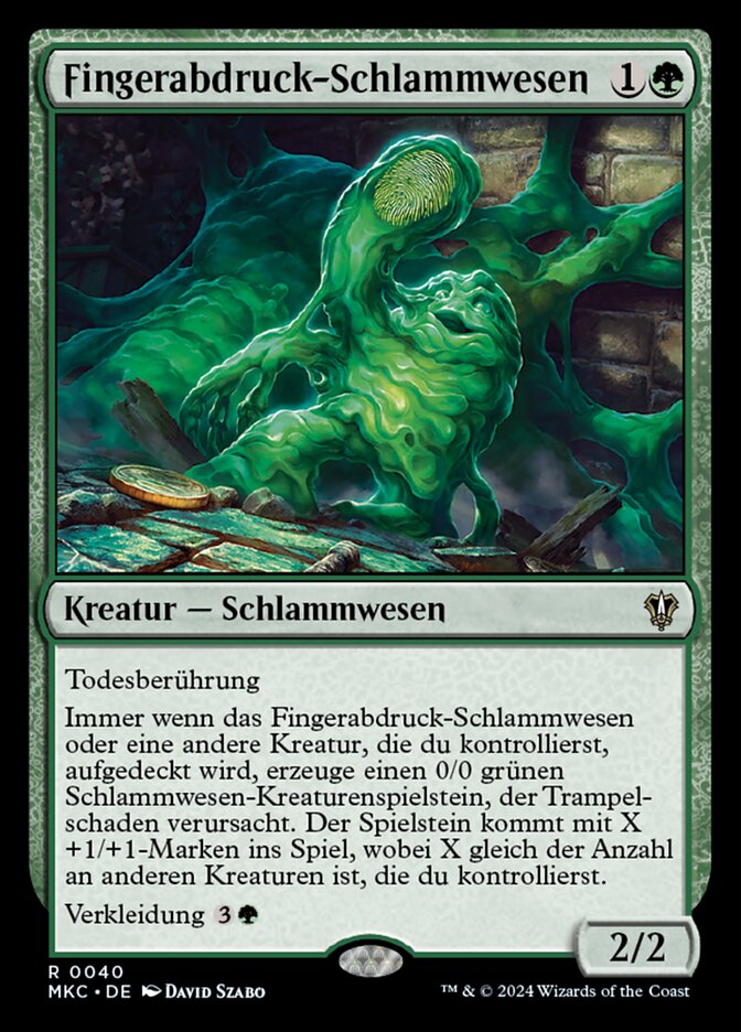 Fingerabdruck-Schlammwesen
