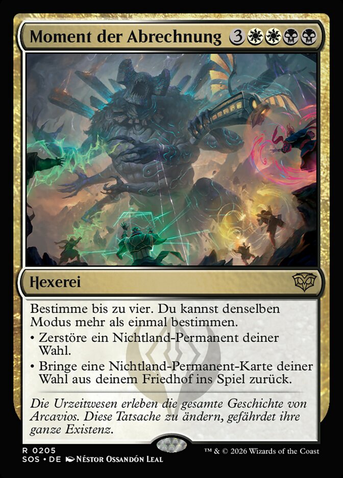 Moment der Abrechnung