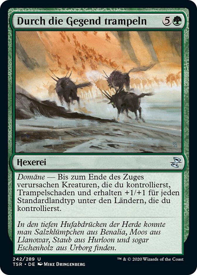 Durch die Gegend trampeln