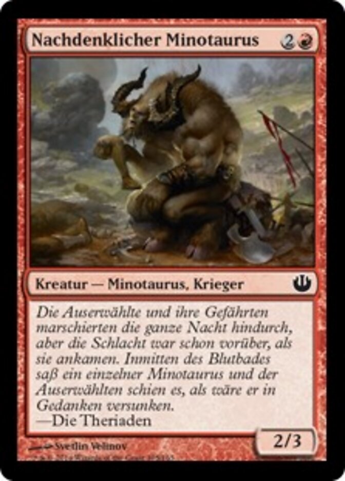 Nachdenklicher Minotaurus