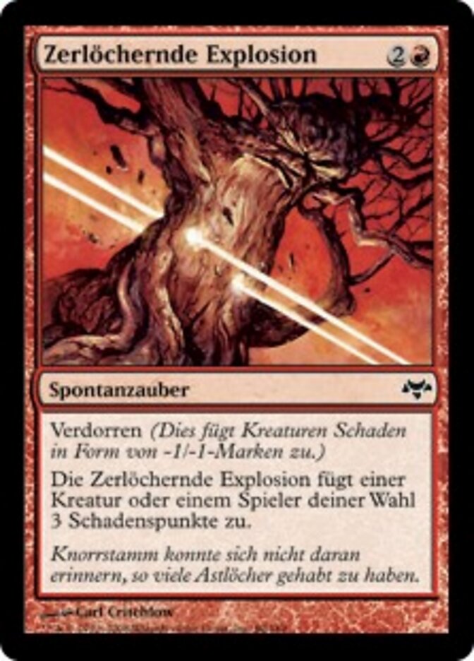 Zerlöchernde Explosion