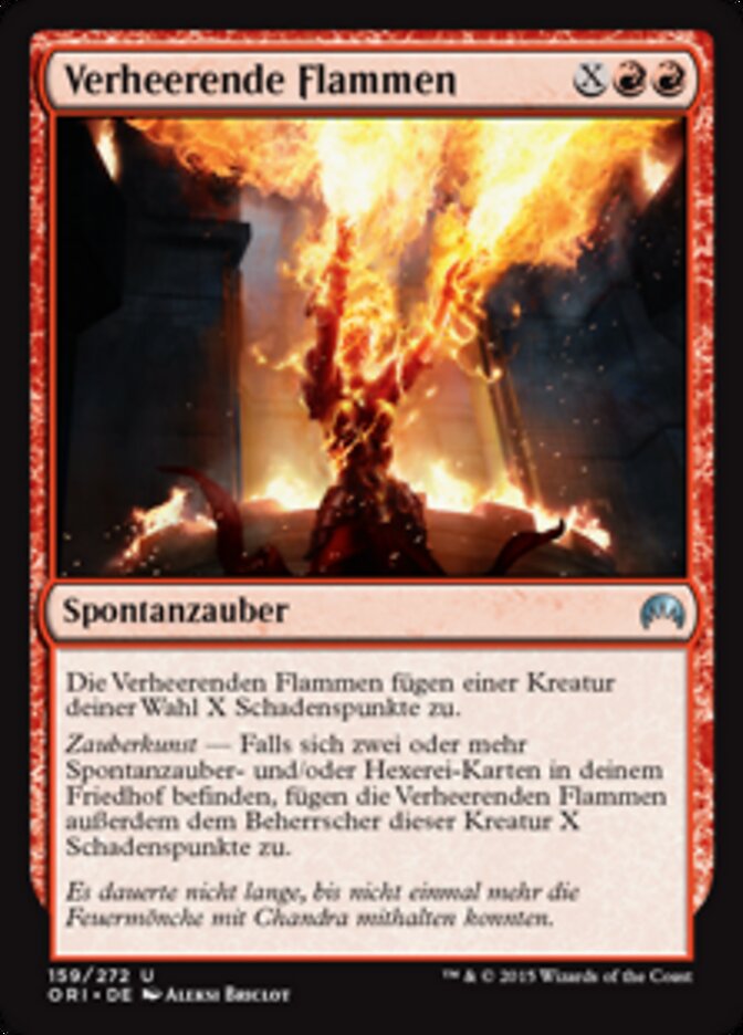 Verheerende Flammen