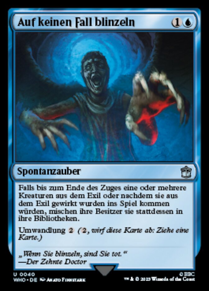 Auf keinen Fall blinzeln