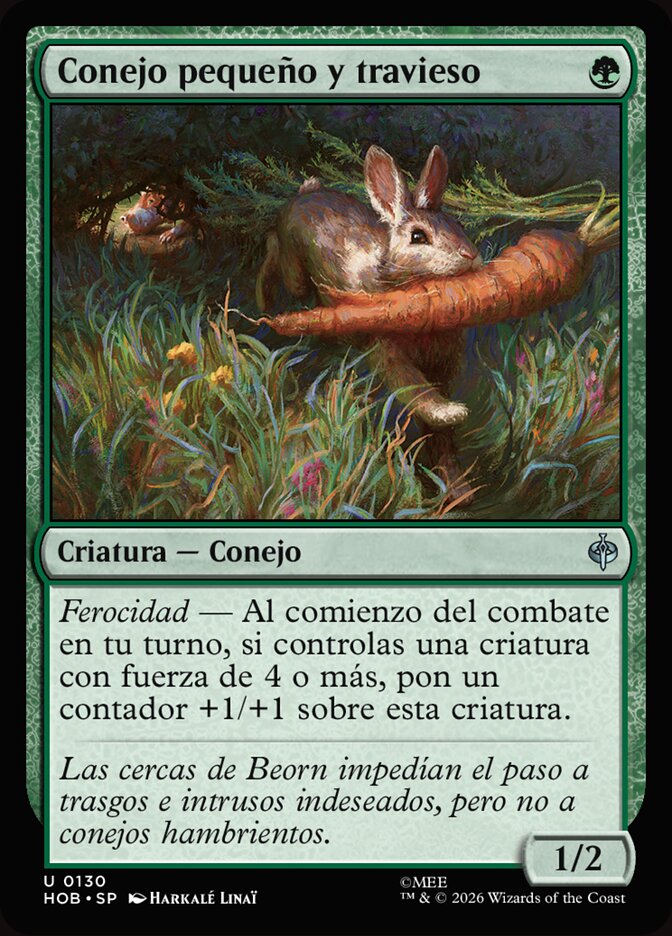 Conejo pequeño y travieso