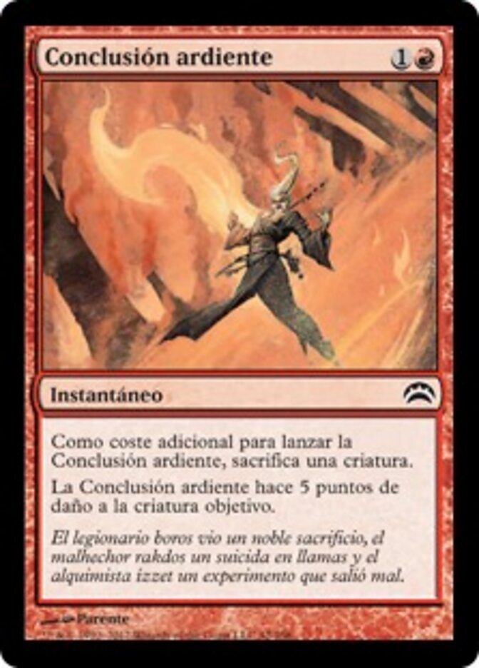 Conclusión ardiente