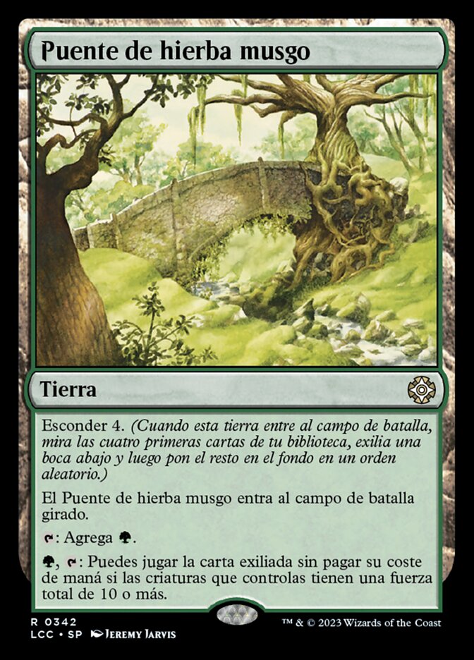 Puente de hierba musgo