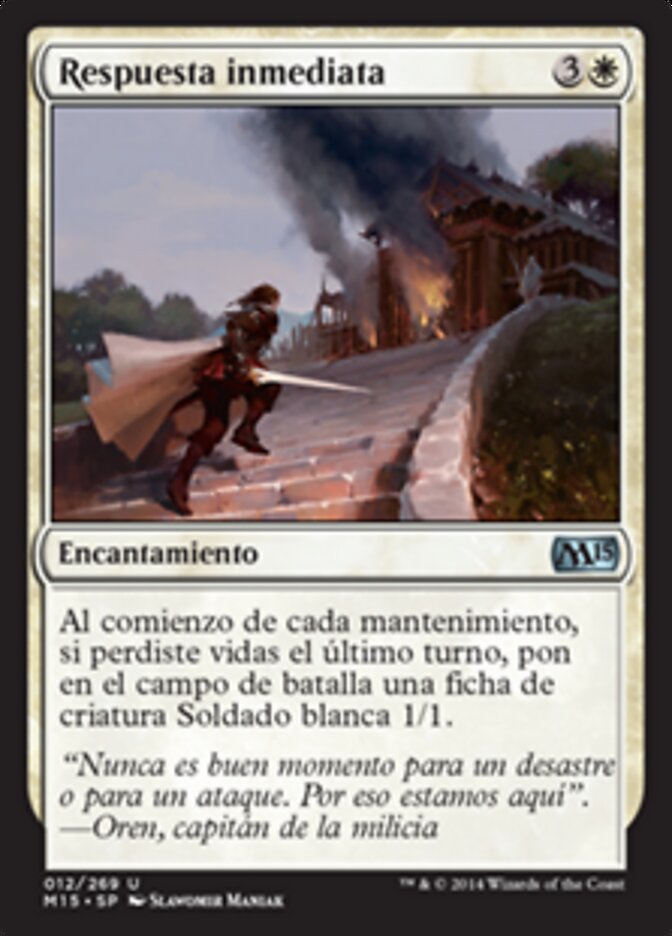 Respuesta inmediata