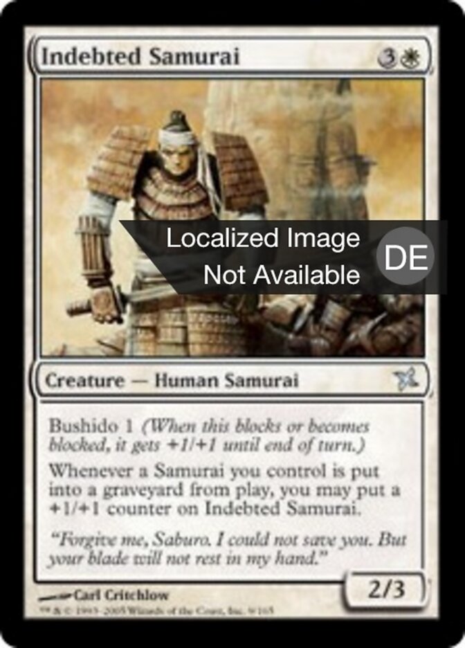 In Schuld stehender Samurai