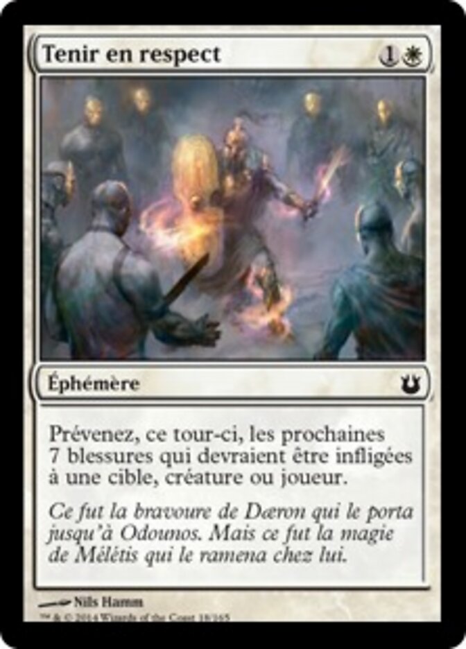 Tenir en respect