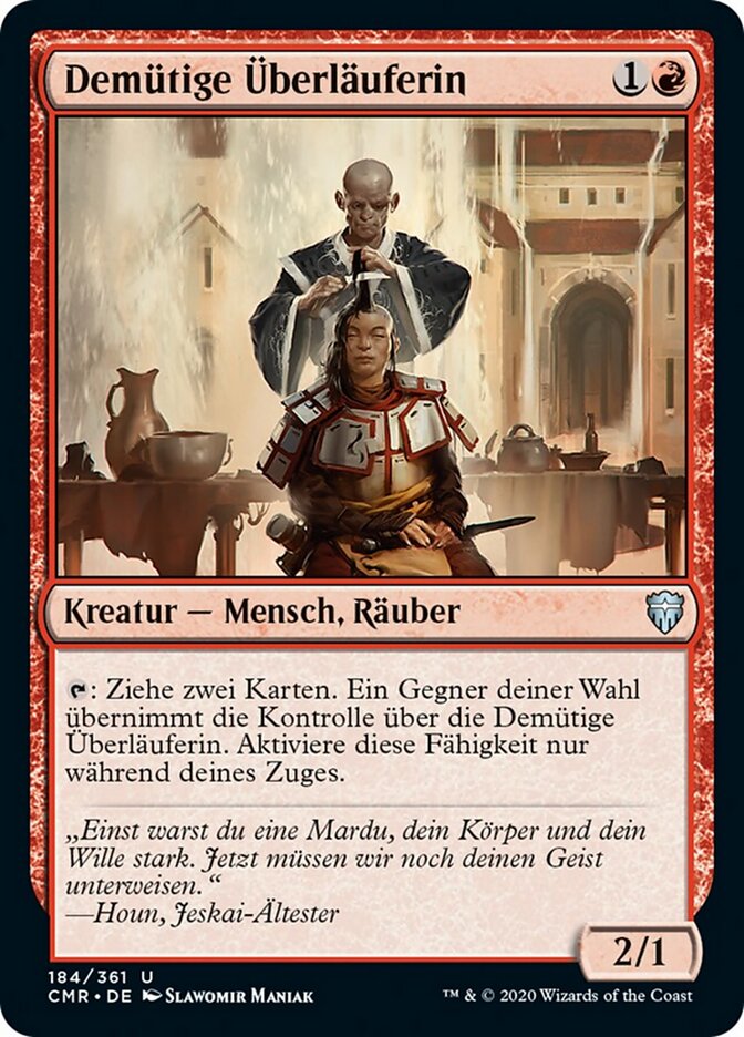 Demütige Überläuferin