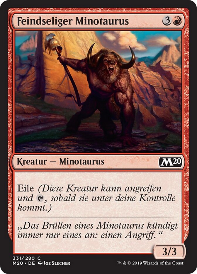 Feindseliger Minotaurus