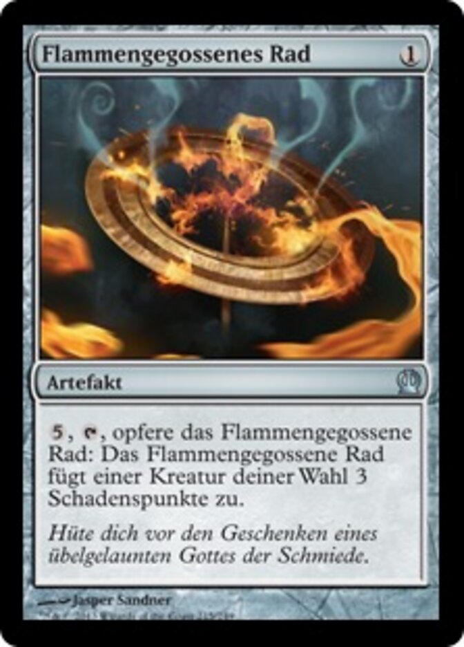 Flammengegossenes Rad
