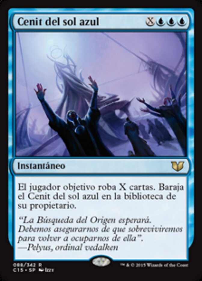 Cenit del sol azul
