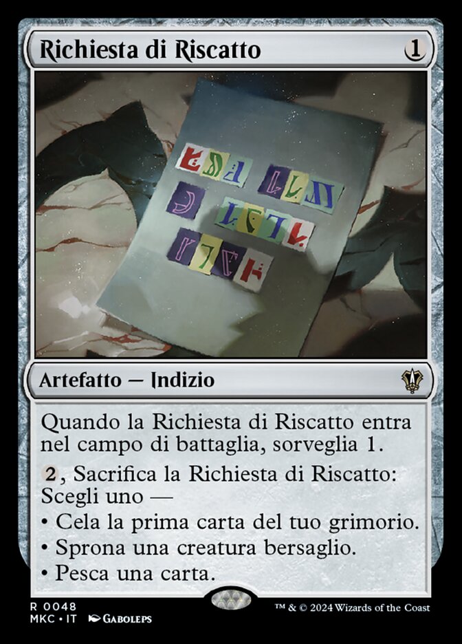 Richiesta di Riscatto