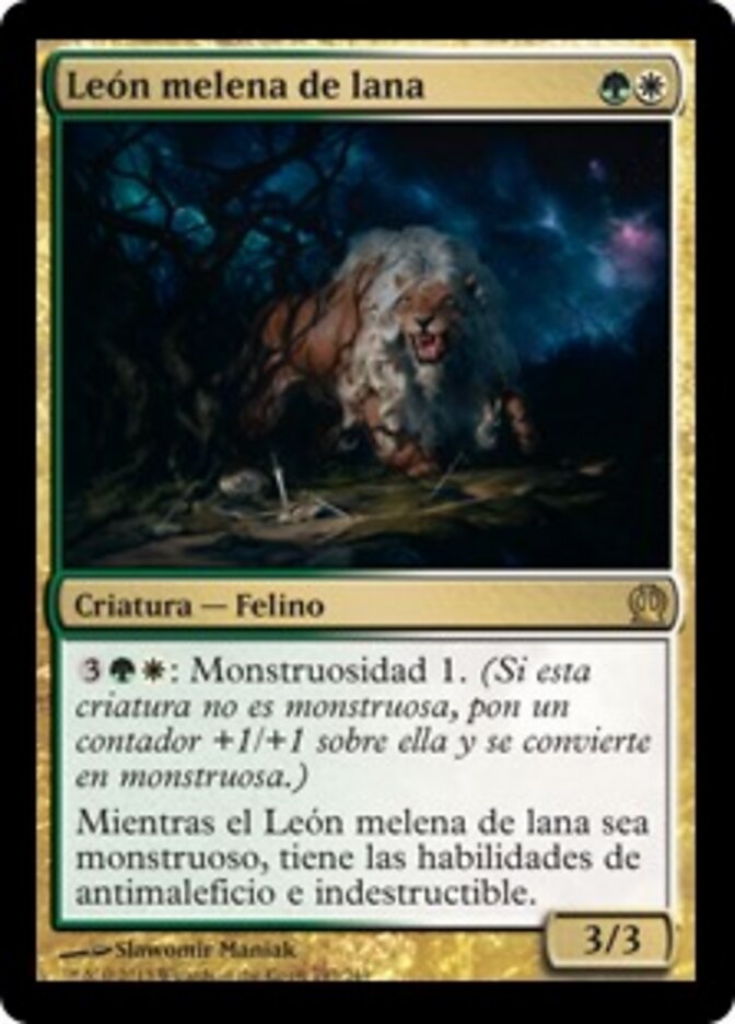 León melena de lana