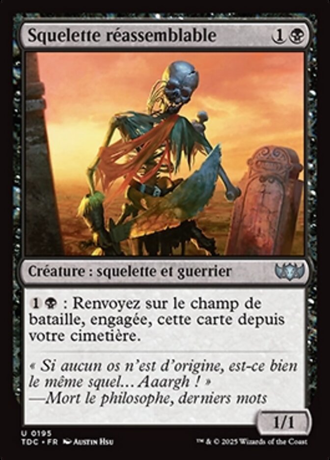 Squelette réassemblable