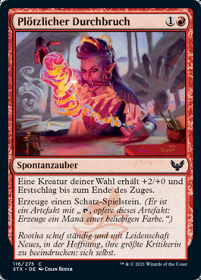 Plötzlicher Durchbruch