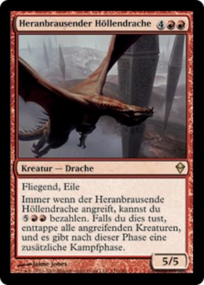 Heranbrausender Höllendrache