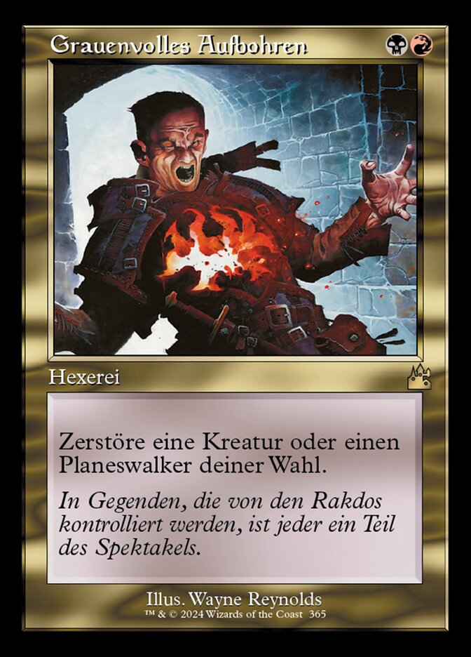 Grauenvolles Aufbohren
