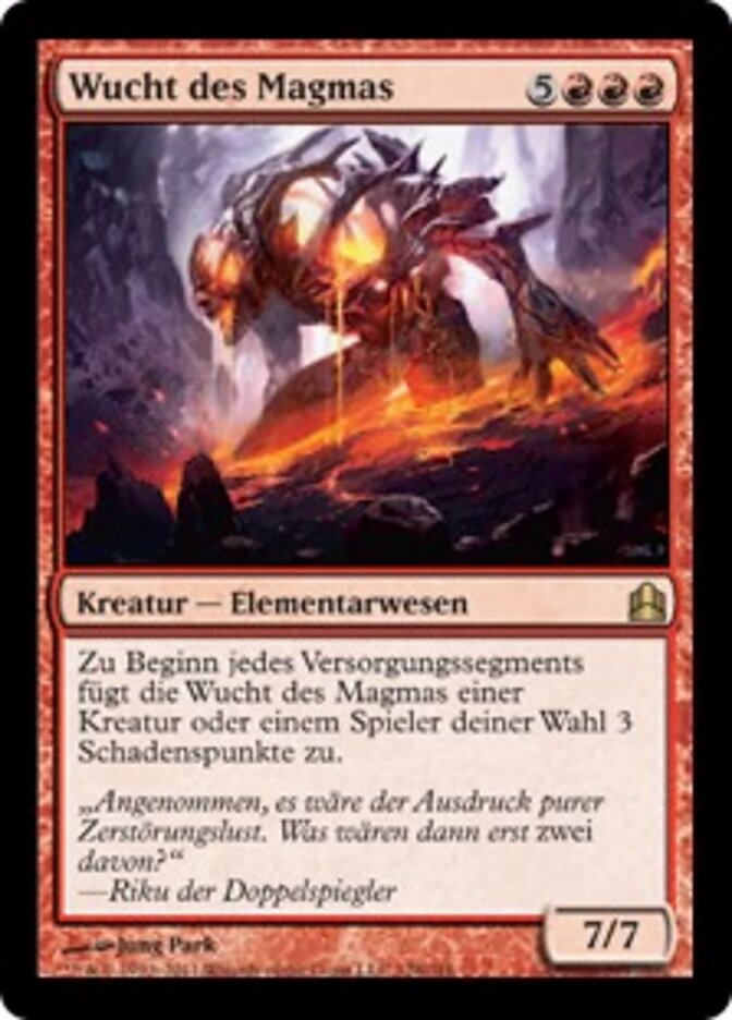 Wucht des Magmas
