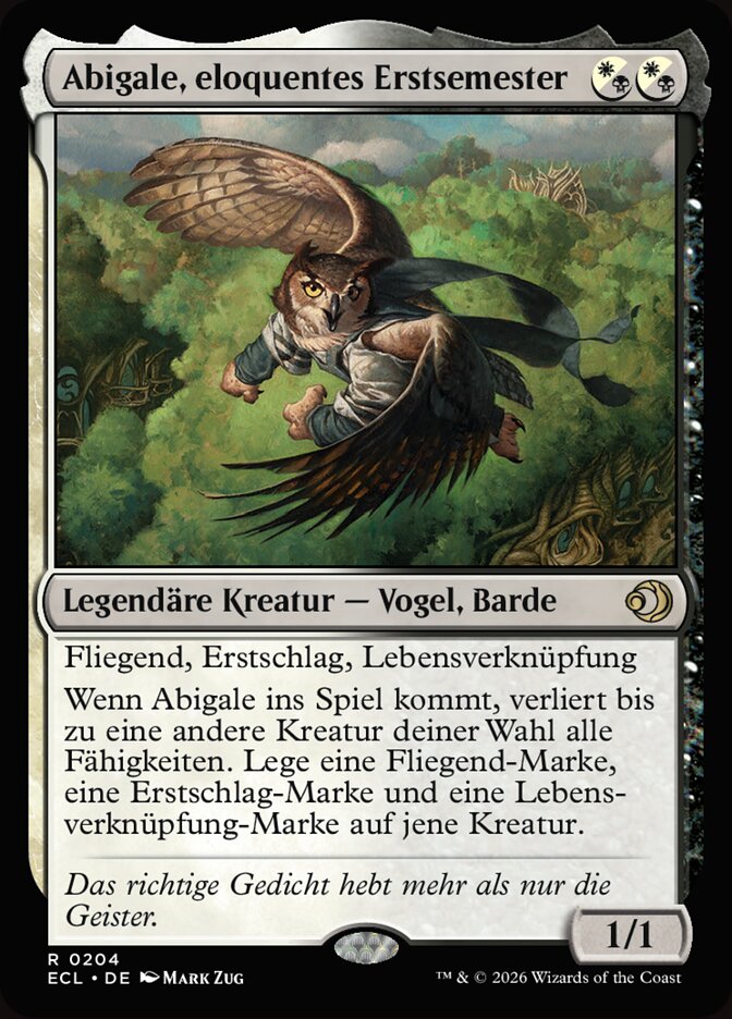 Abigale, eloquentes Erstsemester