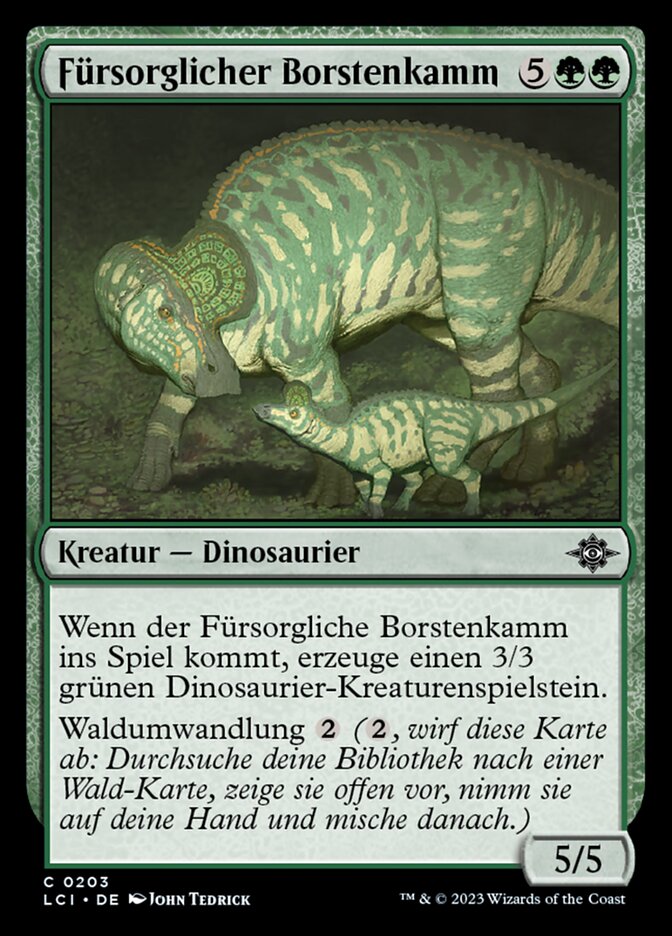 Fürsorglicher Borstenkamm