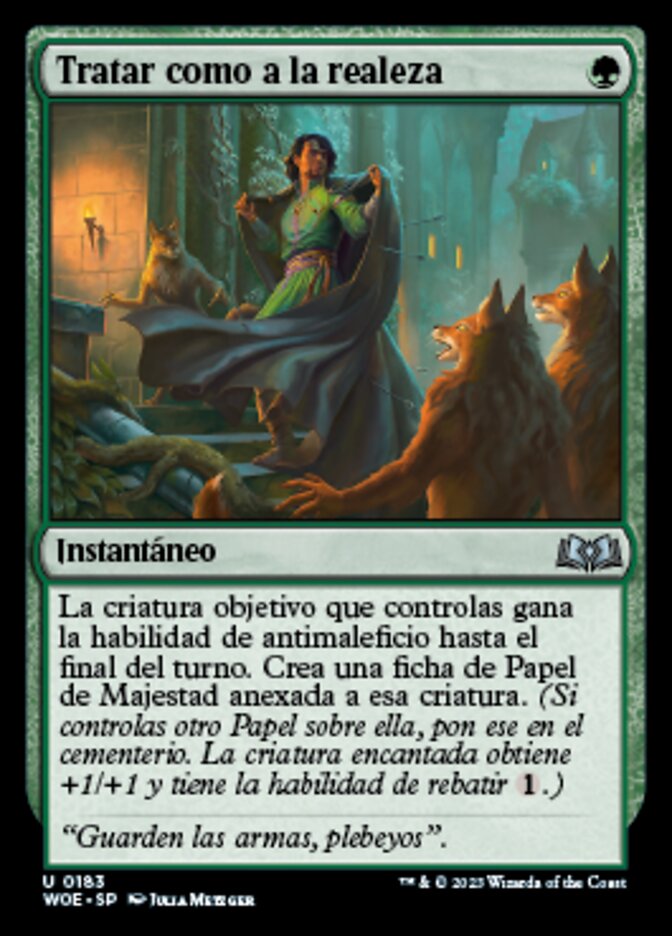 Tratar como a la realeza