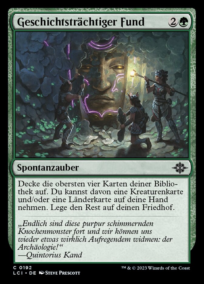 Geschichtsträchtiger Fund