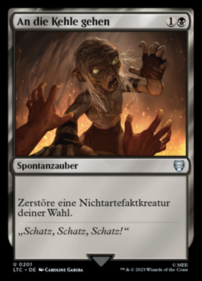 An die Kehle gehen