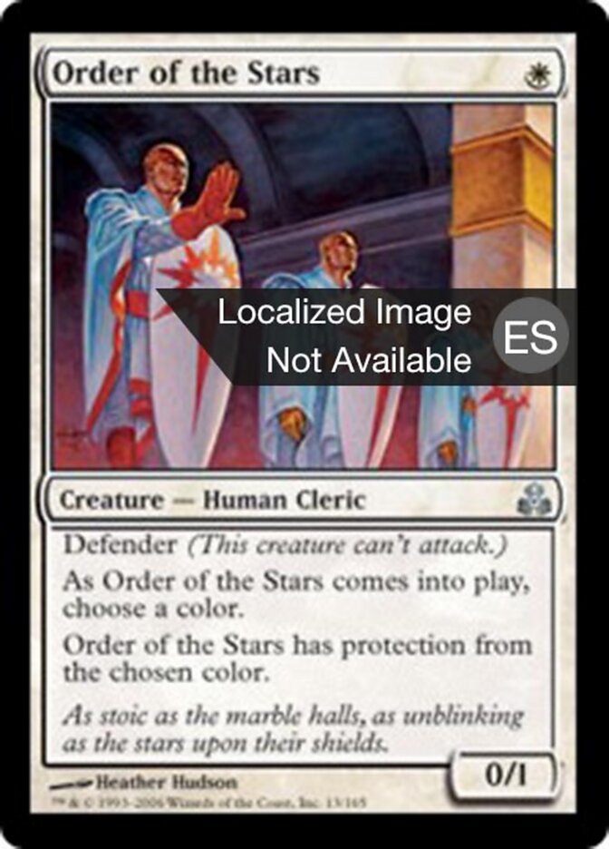 Orden de las estrellas