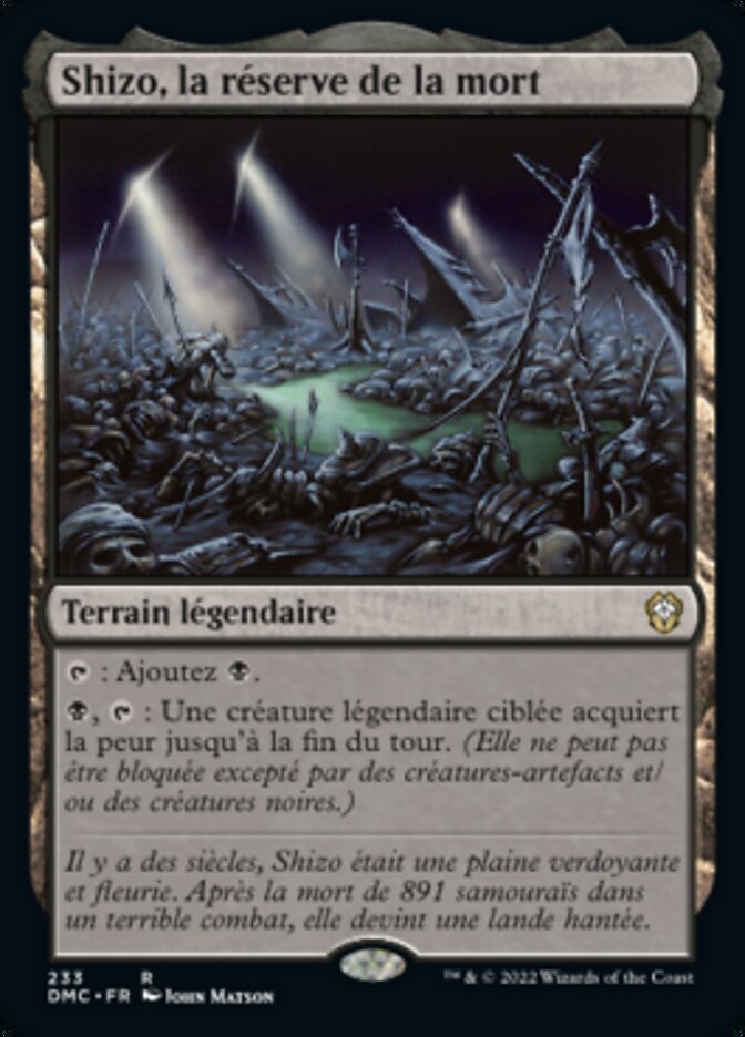 Shizo, la réserve de la mort