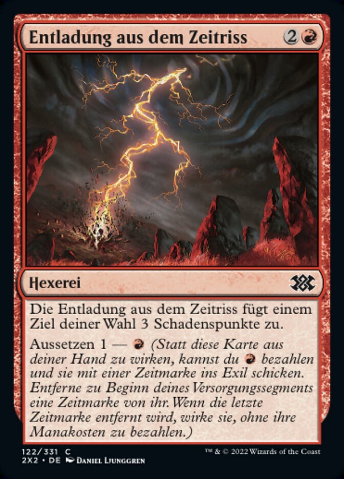 Entladung aus dem Zeitriss