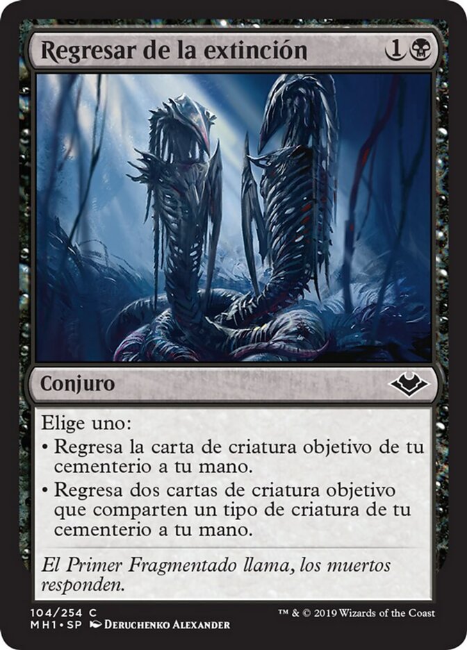Regresar de la extinción