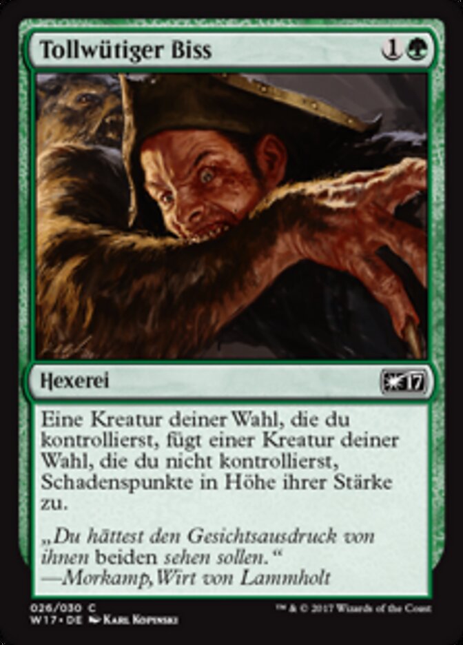 Tollwütiger Biss